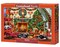 500 Piece Jigsaw Puzzle, Cozy Fireplace, Christmas living room, Decorated tree, Fireplace and sleeping dogs, Festive holiday art., Adult Puzzle, Castorland B-54060